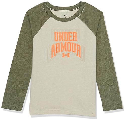 Under Armour Varsity Wordmark Raglan LS, Khaki Raglan, 4