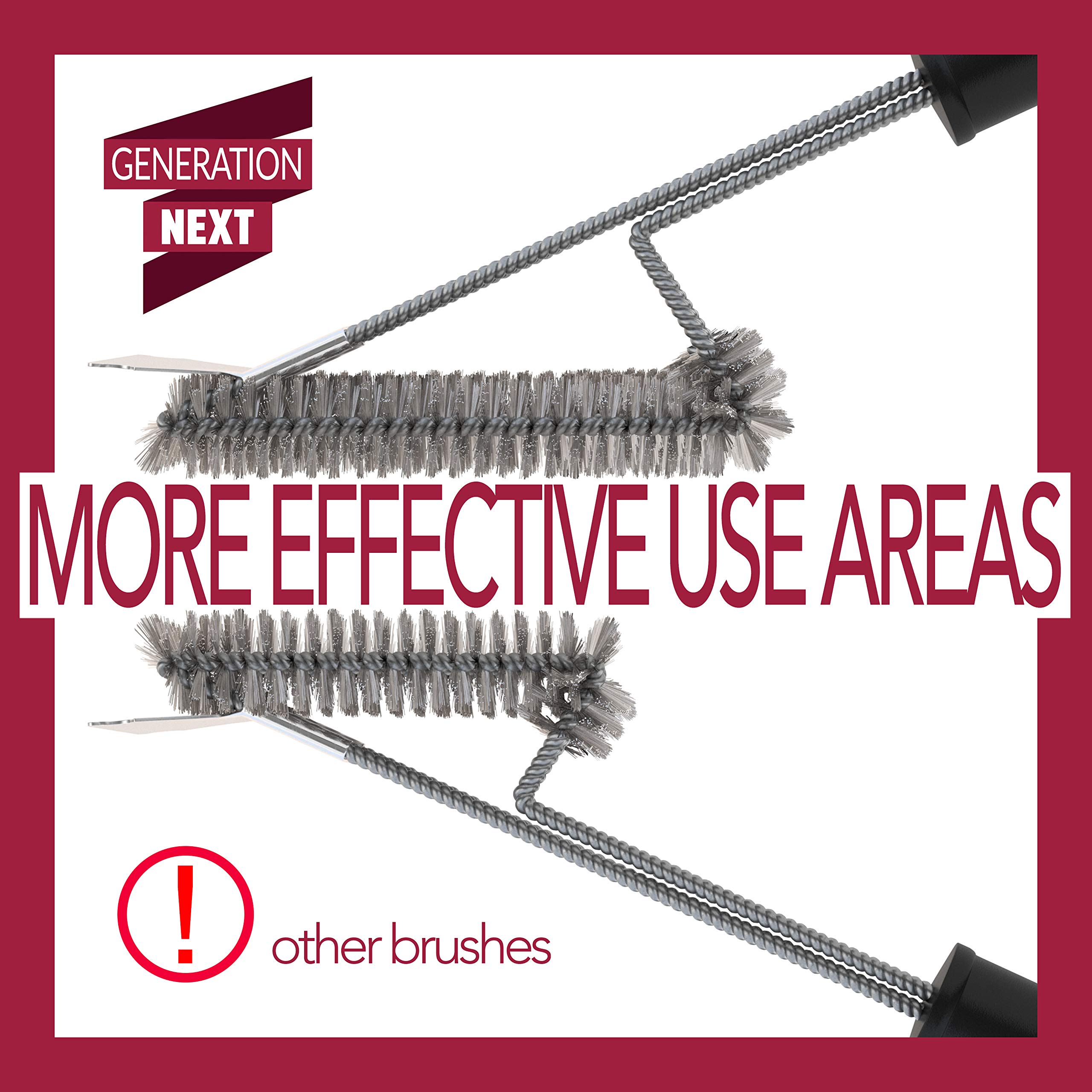 Grill Brush  and  Scraper - BBQ Tools  and  Grilling Accessories - Barbeque, Flat Top  and  Griddle Cleaner