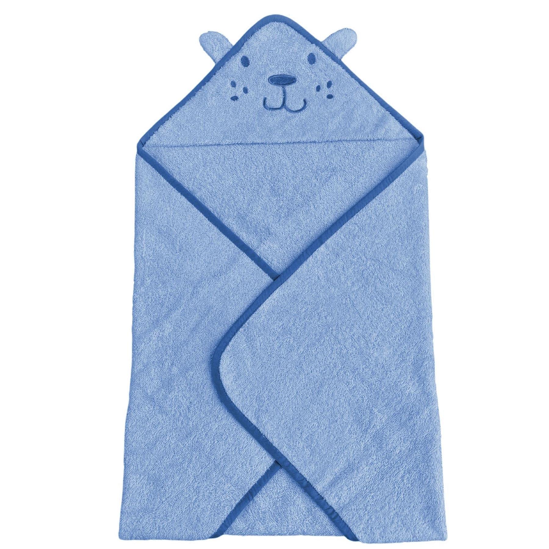 Style It Up Personalised Baby Hooded Bath Towel - Super Soft Plush Fleece - Made from 100% Cotton - For Baby Boy and Girl for Newborn to 3 Years (Blue)
