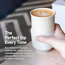 NOVA CERAMICS Travel Mug - Ceramic Coffee Mug With