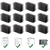 12 Pack Cat Water Fountain Sponge Filters, Replacement Foam Filters for 67oz/2L Pet Fountain 65oz/1.85L Dog Drinking Fountain