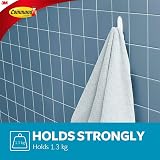 Command Bath Designer Hooks, Water Resistant - 2 Medium Hooks, White view 4