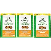 Greenies Pill Pockets Treats for Dogs Capsule Pouch, Chicken Flavor, 15.8-Ounce Per Pack (3 Pack)