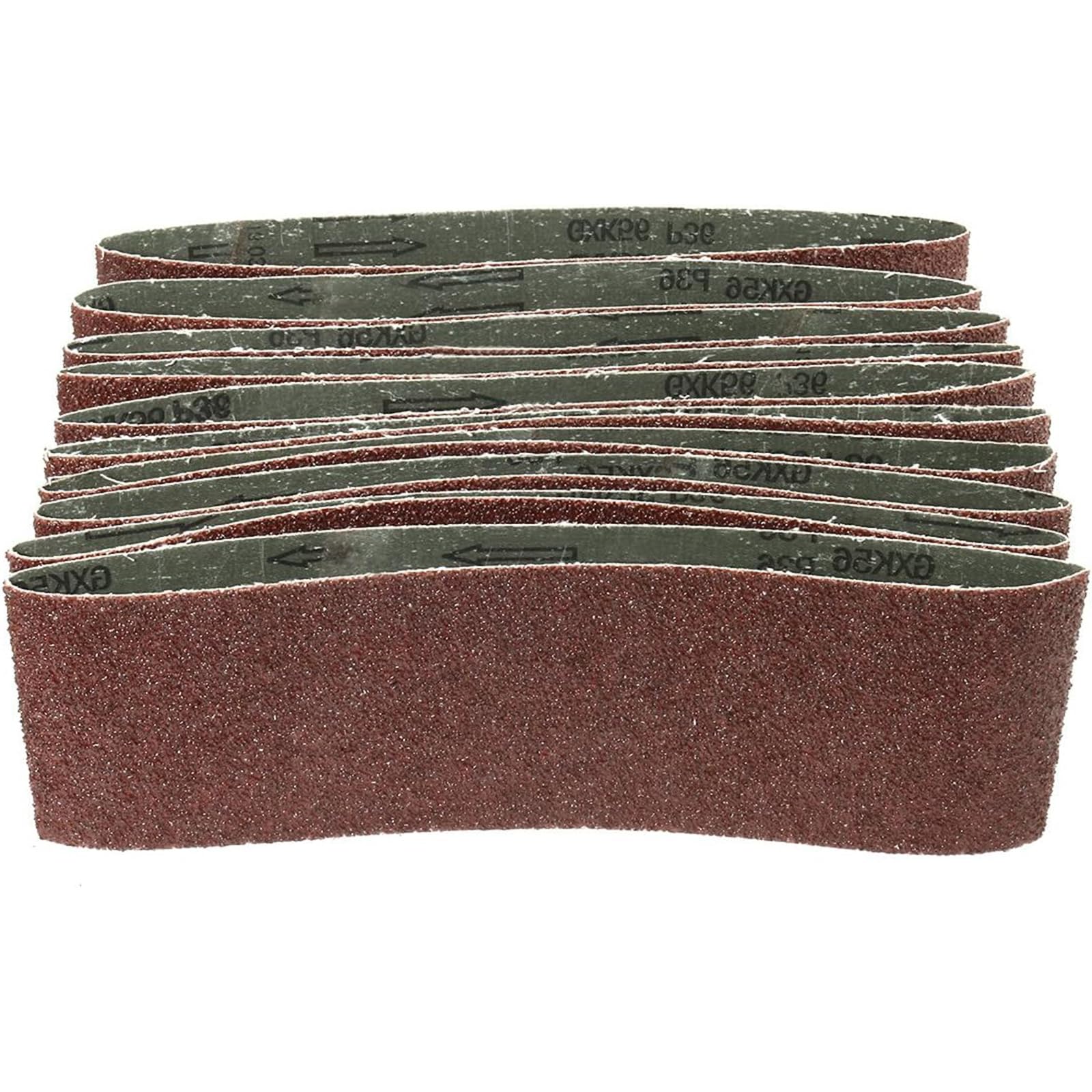 TA-VIGOR 10Pcs Sanding Belt 36 Grit, 4 Inch x 24 Inch Aluminum Oxide Sandpaper Belts for Portable Strip Sander Wood Finishing Metal Drywall Polishing Sharpening Abrasive Paper
