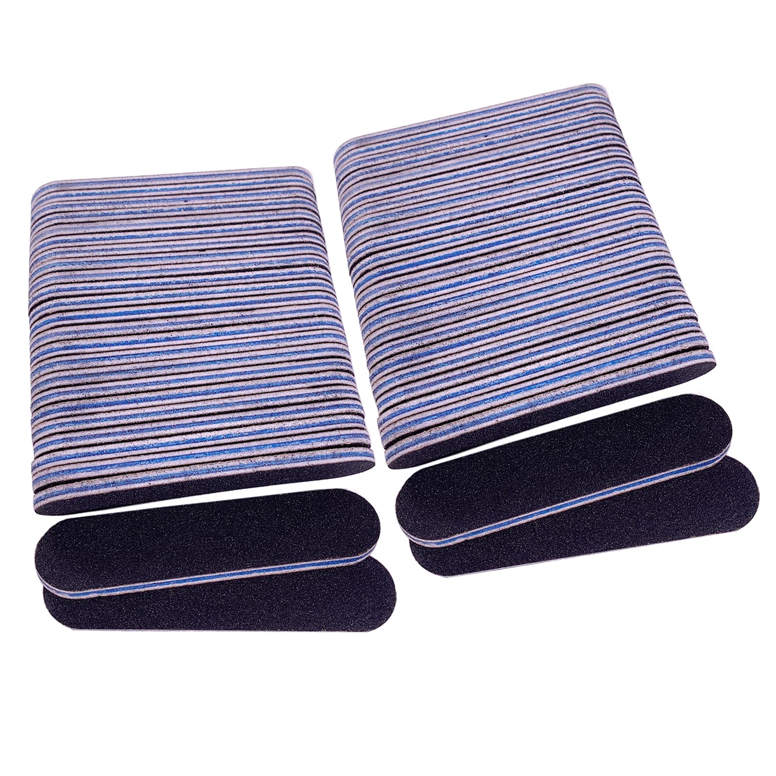 Small Nail Files Bulk (50 Pcs), 3.6 Inches Emery Board Nail File for Acrylic and Natural Nails, 100/180 Grit Double Sided Fingernail Filer Pack Mini Professional Filers Manicure Pedicure Set