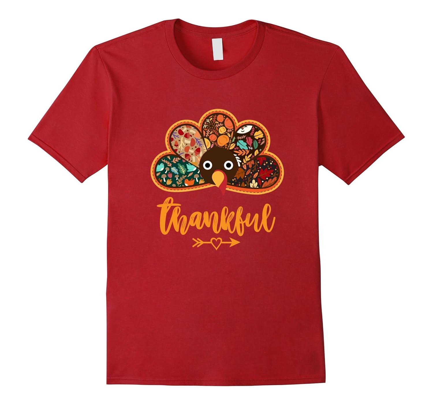 Thanksgiving Day Turkey Thankful T-shirt Fall Pattern Design-Rose