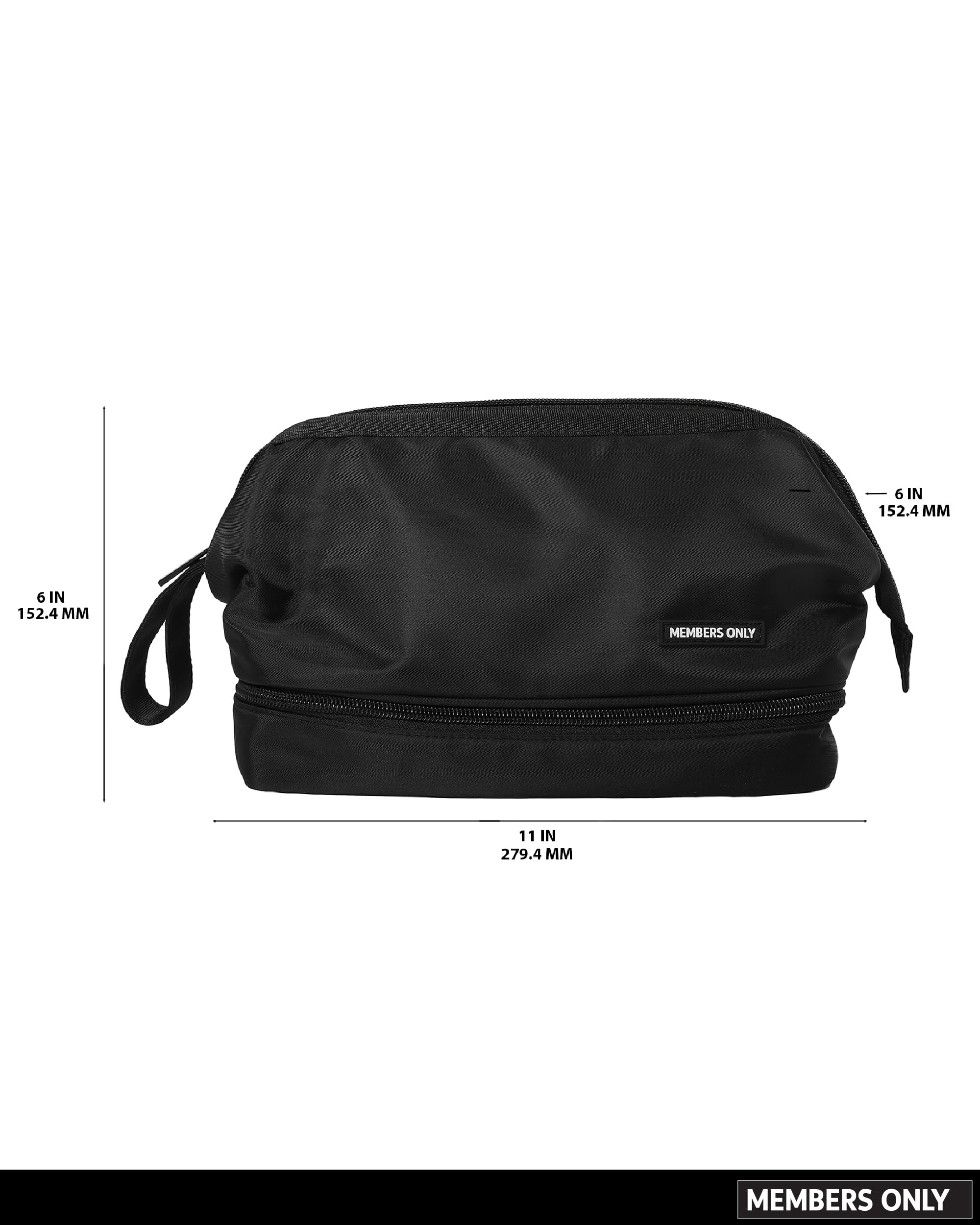 Members Only Dual Dopp Kit Toiletry Bag, Mens Dopp Kit for Travel with Dual Compartments, Mens Toiletry Travel Bag