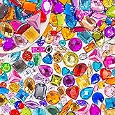 Aptkin 1000 Pieces Sew on Rhinestones Sew on Crystals Sewing Gems Jewels Acrylic Mixed Shapes Rhinestones with Sewing Holes for Clothes DIY Crafts Costume Garment Shoes Decoration (Multicolor)
