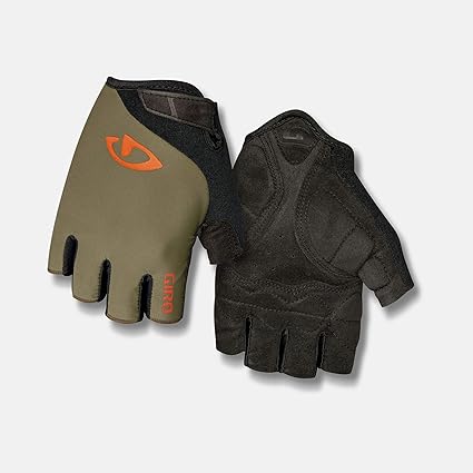 orange cycling gloves