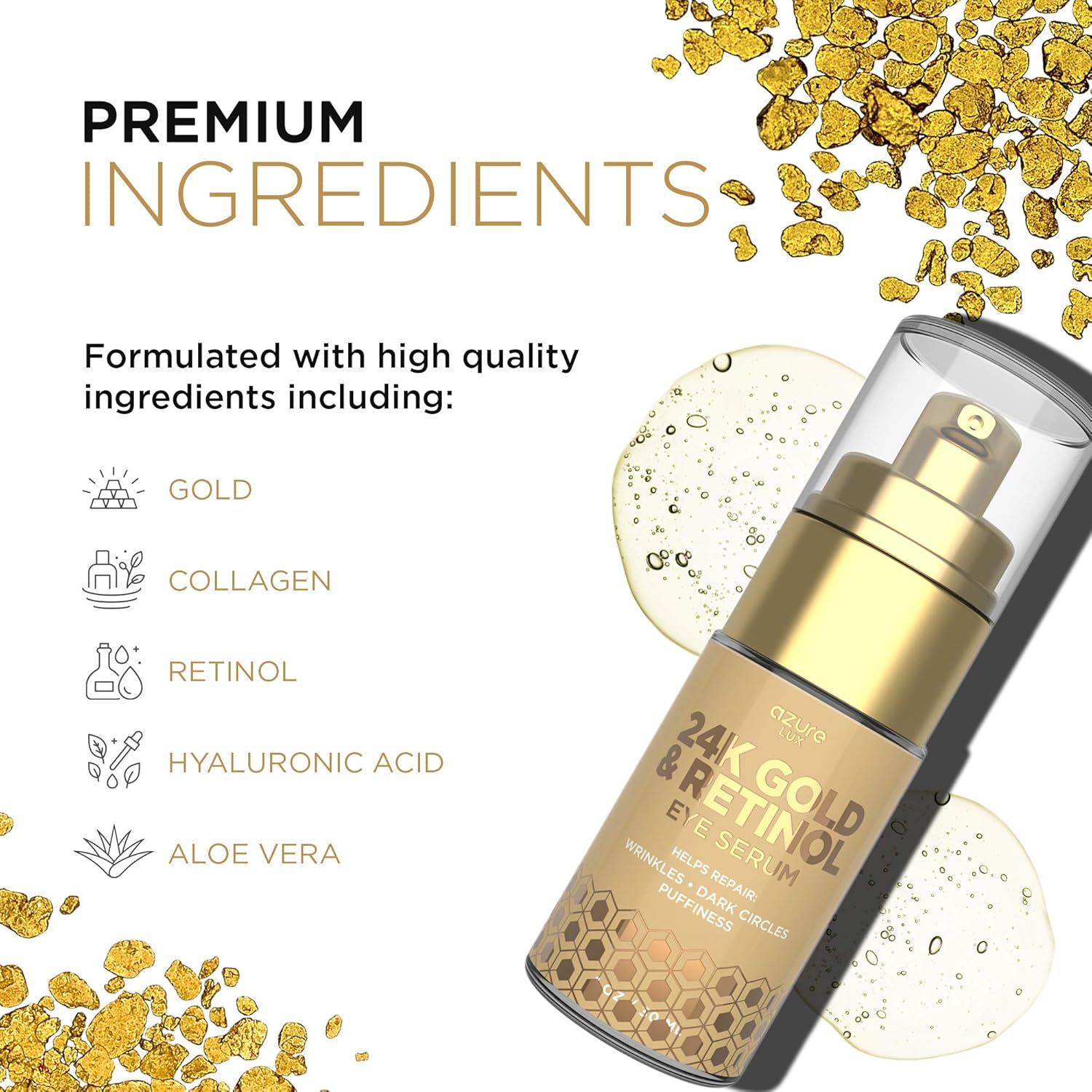 azure lux 24k gold eye serum