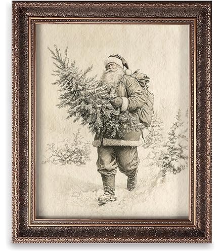 Amazon.com: Father Christmas by Susan Comish 18x22 Santa Claus
