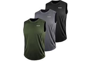 NELEUS Men's Dry Fit Workout Running Muscle Tank Top