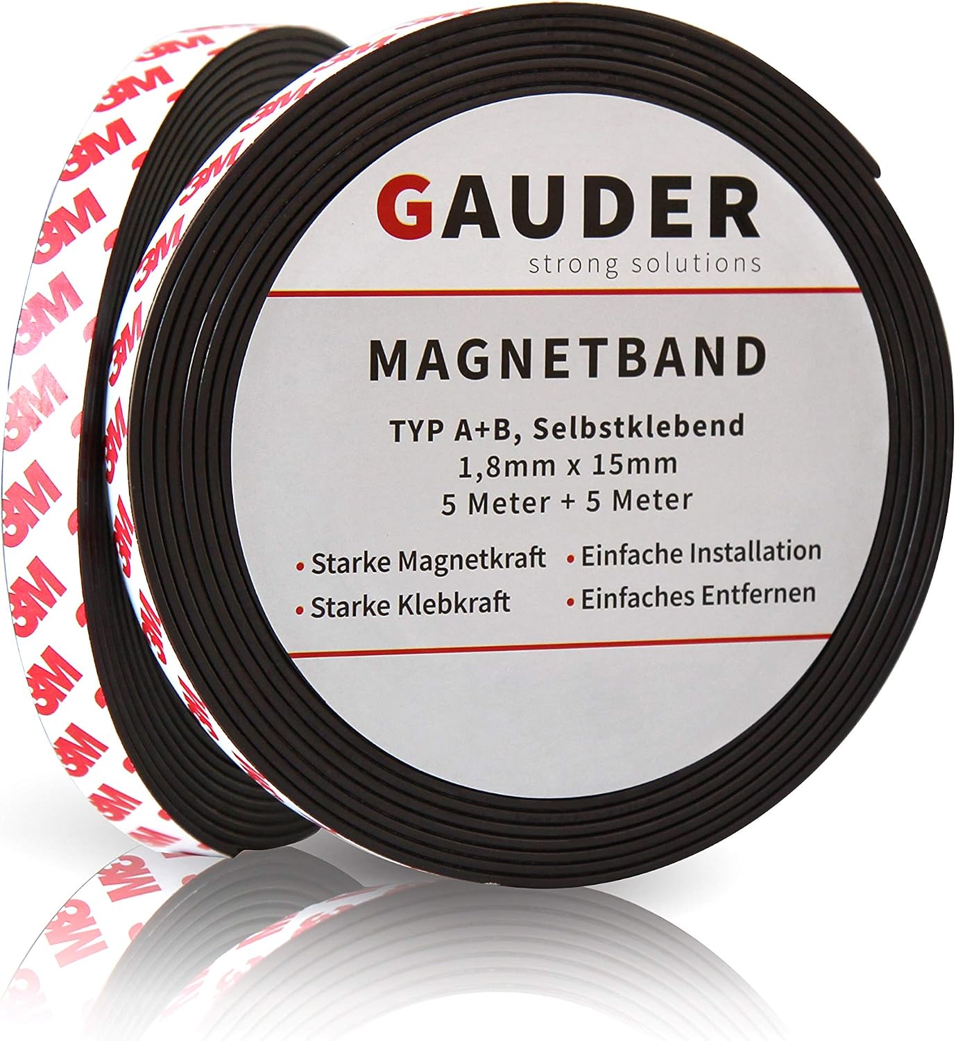 GAUDER A+B Magnetic Tape for Fly Screens & Mosquito Nets, Self-Adhesive Magnetic Strips with Strong Mutual Attraction