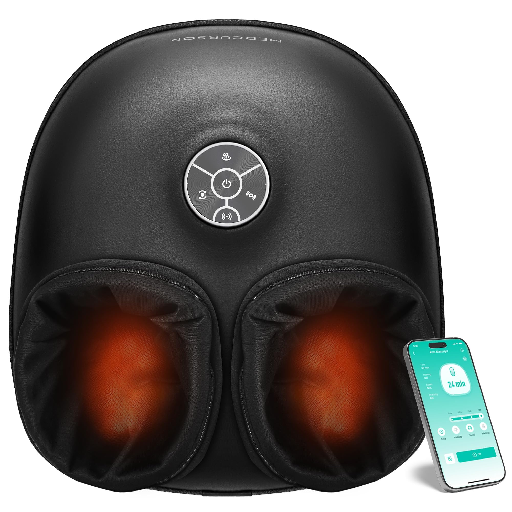 Photo 1 of Medcursor Foot Massager with Heat - 2026 Upgraded Shiatsu Deep Kneading Machine, Multi Air Compression Intensity, Smart APP Mobile Remote Control, Feet Massage for Home and Office Use