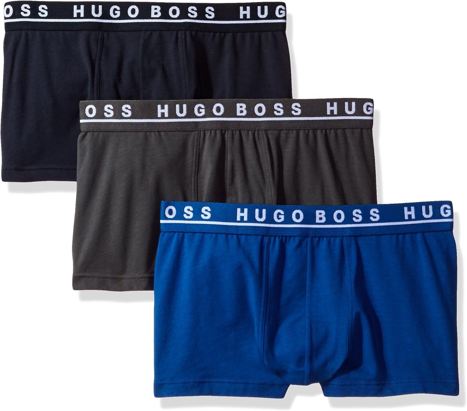 HUGO BOSS Men's 3-Pack Stretch Cotton Regular Fit Trunks: Clothing