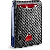 RUNBOX Slim Wallet for Men Genuine Leather RFID Blocking Bifold Minimalist Front Pocket Mens Wallet with Money Clip Thin Gift Box
