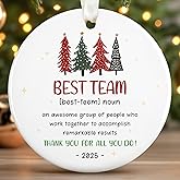 LUCAGIFT Team Christmas Ornaments - Team Gifts for Employees, Appreciation Gifts for Team Members at Work - Teams Ornaments for Employees, Coworkers - Teams Work Ornament - Ceramic Ornament 2025