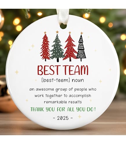 Ceramic Team Gifts Tree Decorations 2025 Appreciation OASSIE Best Team ...