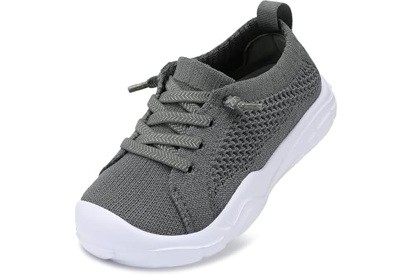 LeIsfIt Toddler Shoes Boys Girls Wide Toe Box Breathable Slip-On Sneakers Kids Lightweight Barefoot Feel Shoes for Everyday Play