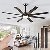 Fanbulous Ceiling Fans with Lights, 72 inch Large