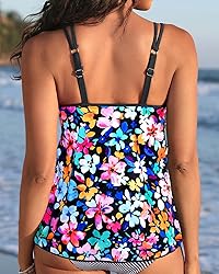 Womens Flowy Tankini Tops Only - Modest Bathing
