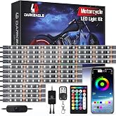 12PCS Motorcycle RGB LED Light Kit with Brake Turn Signal, Underglow Lights with APP/RF Remote,Neon Accent Light MultiColor Dual Zone Waterproof 12V for Sport Bike, Cruiser, Street&amp;Off-Road Motorcycle