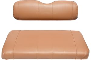 EZGO TXT Replacement Golf Cart Seat Cover Staple On Installation - 2 Piece - Premium Marine Vinyl - 5 Panel Stitching - Two-T