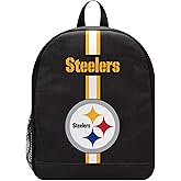 FOCO - NFL Youth Size Team Logo Striped Backpack - Ages 6-12 Years Old (Pittsburgh Steelers)