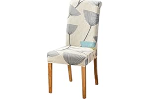 Lalluxy Stretchy Parson Chair Slipcovers for Dining Room Chair seat Covers Chair Protectors for Party Pet Protection Universal Fit Soft Polyester (Set of 4, Dandelions)