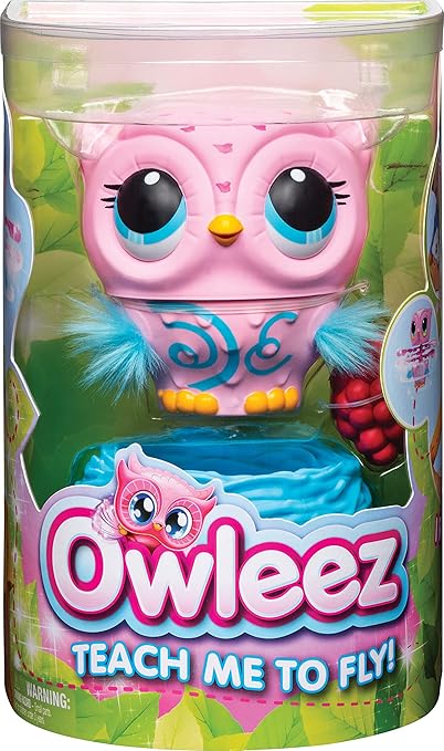 owleez 6046148 flying baby owl interactive toy with lights and sounds