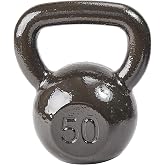 B​alanceFrom 5-​50 LB​ Kettlebells Cast Iron Strength Training Kettlebells for Home Gym Exercises, ​S​ingle or Set