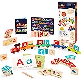 Battat Education – Wooden Letter Train Set – Alphabet Toy Train – Letter Train – ABC Train Toy – 3 Years + – 84 Pieces