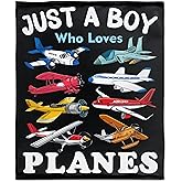 Khumbhira Airplane Blanket for Boys Kids Child Toddler Just A Boy Who Loves Planes Blanket Warm Plush Fleece Planes Throw for Bed Sofa Office Decor Airplane Gifts Ideas 40"x50"-S