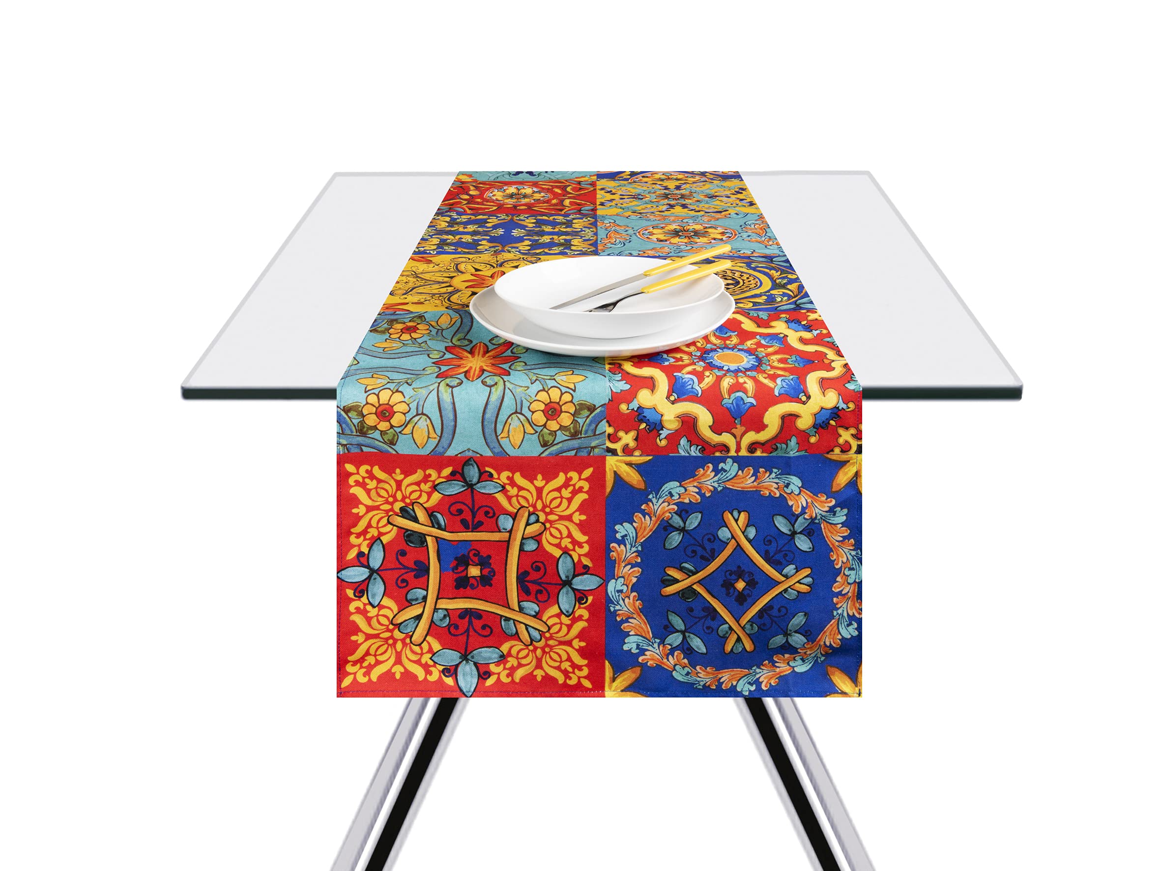 Excelsa Trinacria 100% Cotton Table Runner 140 x 45 cm