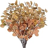 Artflower 6 Pcs Artificial Eucalyptus Leaves, 35.4" Tall Silver Dollar Eucalyptus Leaf Greenery Stems Silk Plants Eucalyptus 