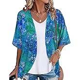 Womens Kimono Beach Cover Up Chiffon Cardigan Floral Tops Loose Capes