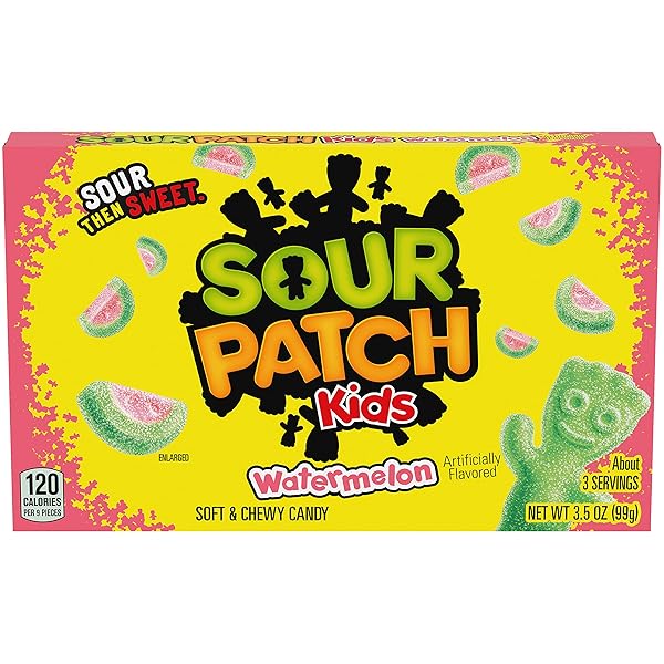 SOUR PATCH KIDS WATERMELON SOFT & CHEWY CANDY, BULK CANDY, 12 – 3.5 OZ BOXES