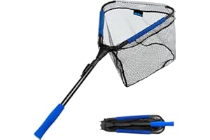 MoiShow Floating Fishing Landing Net - Foldable for Freshwater or Saltwater - Folding and Fly Fishing