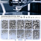 Xiaomoyu 290 Pcs Cone Cup Point Grub Screws M3-M8 with Allen Keys Stainless view 4