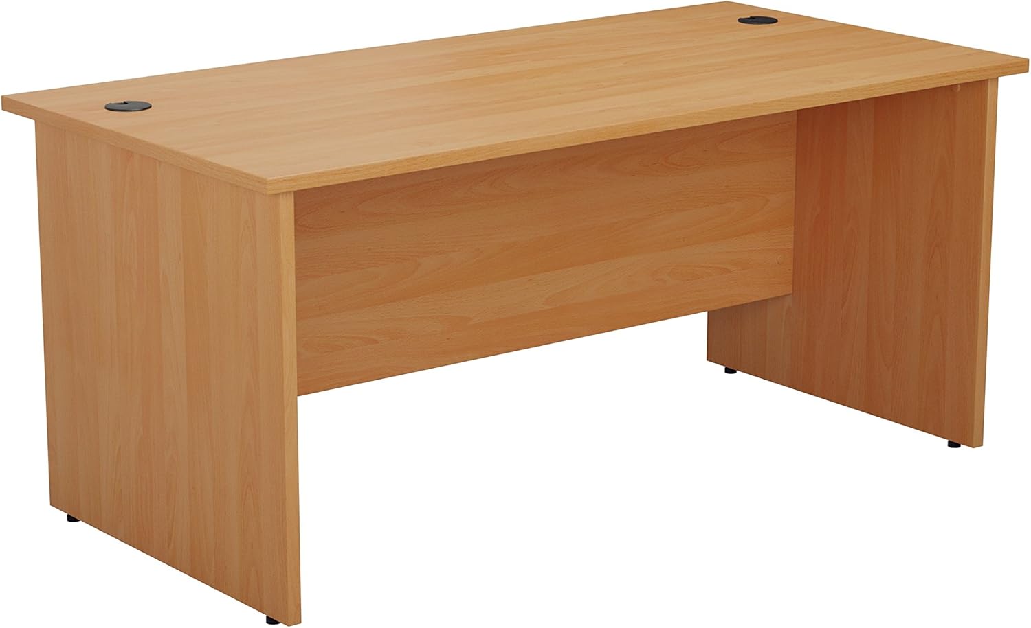 Office Hippo Heavy Duty Rectangular Office Desk with Panel Ends, Wood