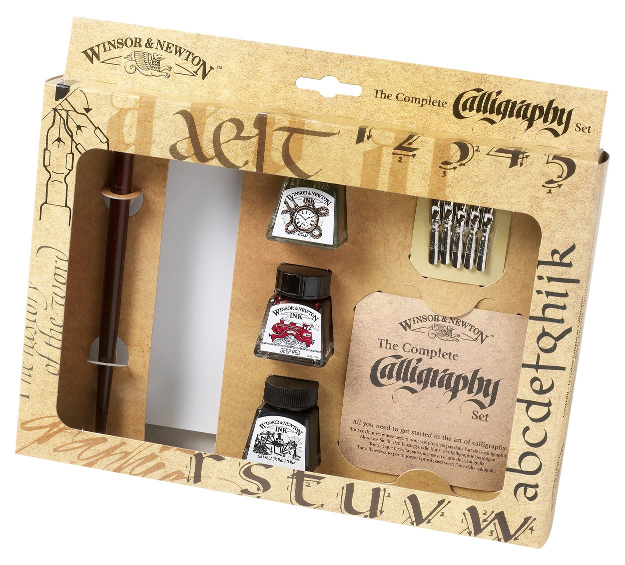 Winsor & Newton 1190190 Calligraphy Ink Set, Multicolor, 10 Count (Pack of 1)