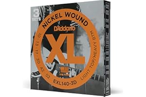 D'Addario Guitar Strings - XL Nickel Electric Guitar Strings - EXL140-3D - Perfect Intonation, Consistent Feel, Reliable Dura