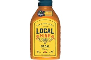 LOCAL HIVE HONEY Local Hive Southern California Raw Unfiltered Honey – 32 oz, 100% Pure US Honey, Sourced from American Bees and Beekeepers - Natural Sweetener, Ideal for Tea, Baking, and Cooking