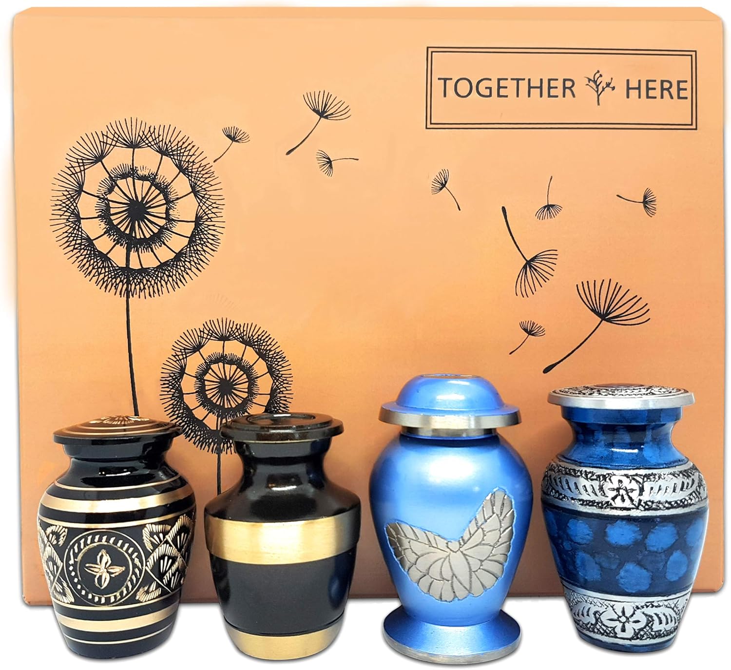 Keepsake Urns for Human Ashes Set of 4 Each with Own Gift