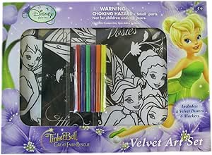 Amazon.com: Disney Fairies Velvet Tinkerbell Art Set - Tinkerbell Coloring Poster with