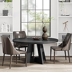 Tribesigns Round Dining Table Wood Kitchen Table
