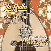 Labella OU80AB Oud Strings 12- String Set Arabic FF Tuning Black Nylon Silver Plated Wound 22-33