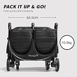Baby Jogger City Tour 2 Double Travel Pushchair Lightweight Foldable view 4