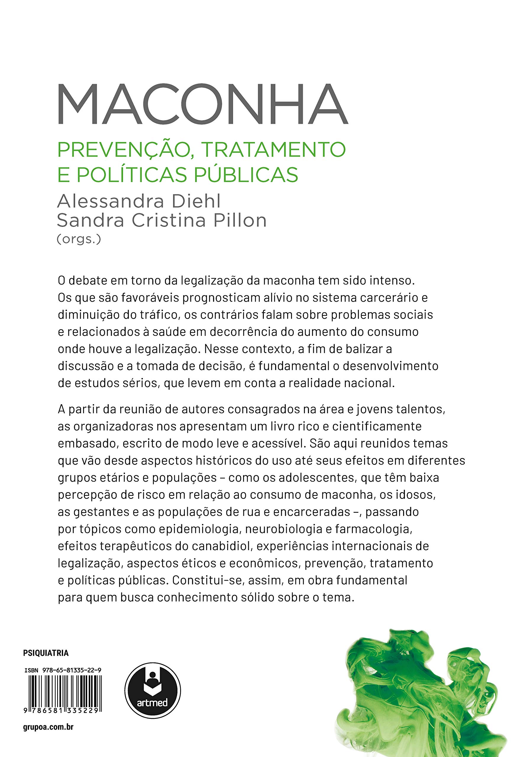 Livro 'Maconha: Prevenção, Tratamento e Políticas Públicas' por Alessandra Diehl