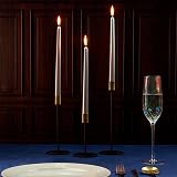 DECO EXPRESS Candles Set 15 Red Dripless Tapered Metallic 8 Hr Burn Time view 2